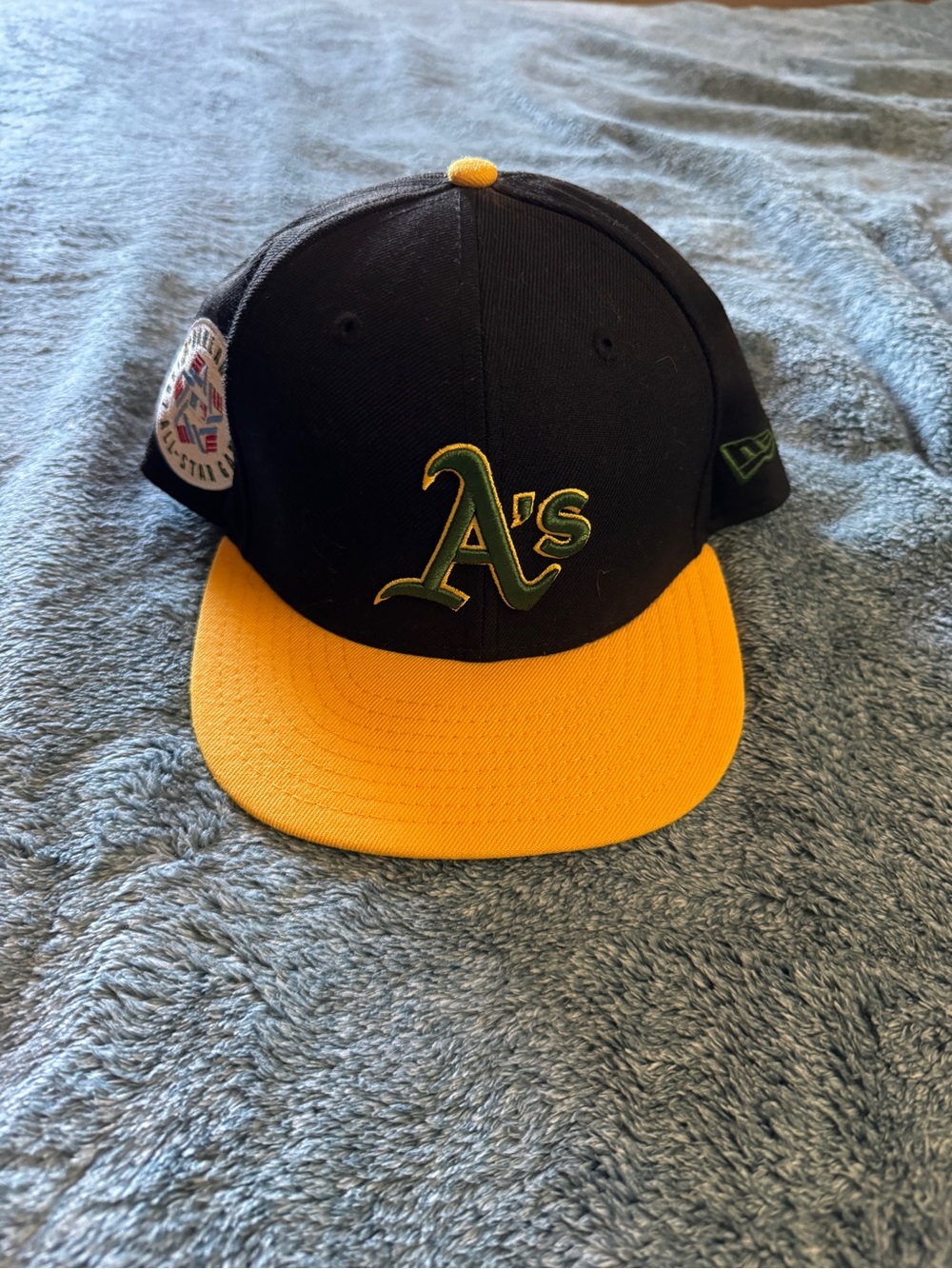 Oakland A's Black and Yellow Fitted Baseball Hat